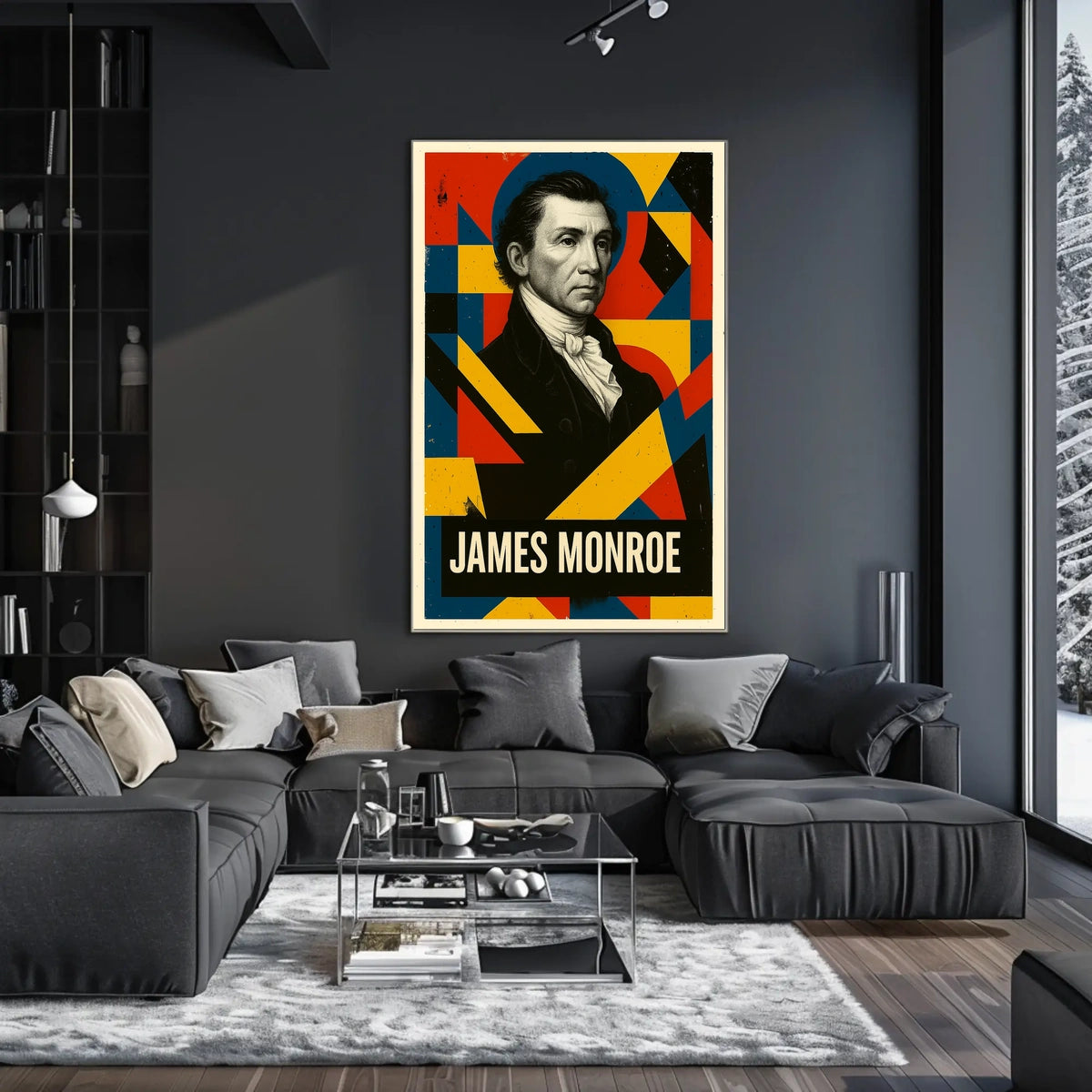 James Monroe 5th President of the United States Abstract Pop Poster