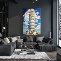 The Leaning Tower Of Pisa Artistic Poster PosterGoat