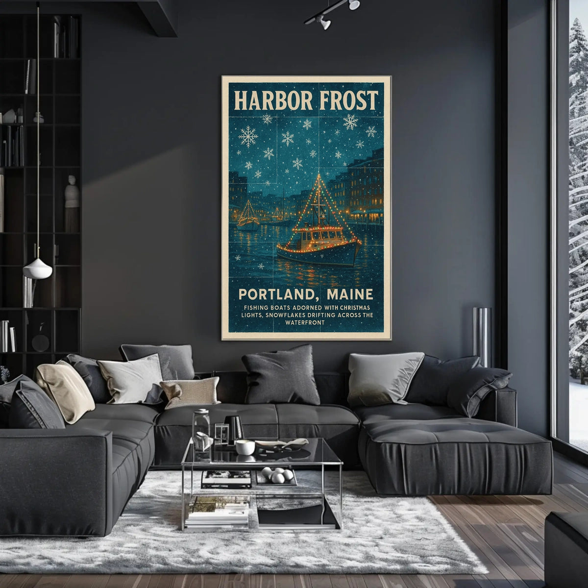 Harbor Frost In Portland, Maine Poster
