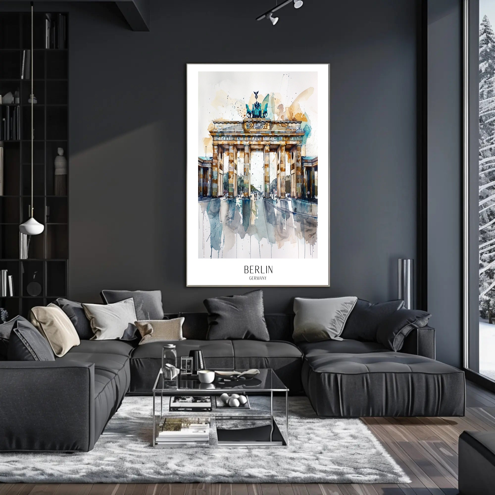Brandenburg Gate Watercolor Art Print: Urban or Cityscape Poster PosterGoat