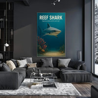 Majestic Reef Shark Photorealistic Animal Poster PosterGoat