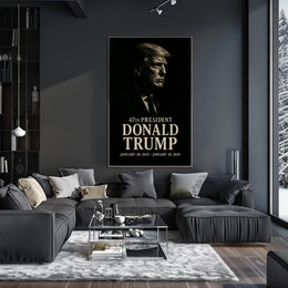 Trump Leadership Gravitas Monochrome Poster