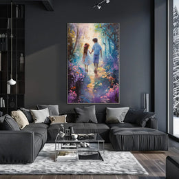 Vibrant Abstract Cityscape Art Deco Poster