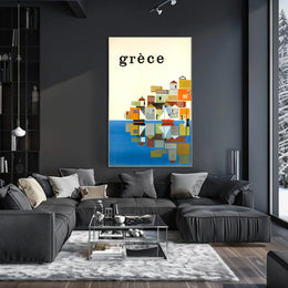 Grèce A Vibrant Reflection Poster