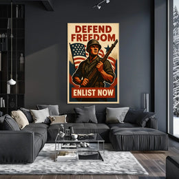 Defend Freedom Enlist Now Poster