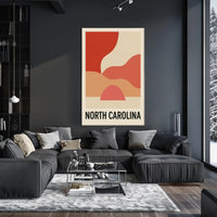 North Carolina Abstract Landscape Poster