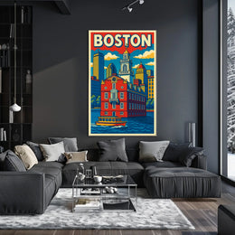 Boston Cityscape Poster