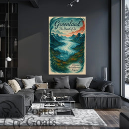 Greenland Glacier Adventure Sunrise Travel Poster