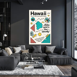 Hawaii Adventure Poster: Vibrant Tropical Art Print