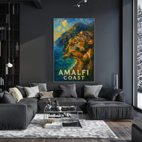 Amalfi Coast Poster Wall Art For Coastal Home Decor
