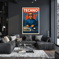 Techno Vibes Poster PosterGoat