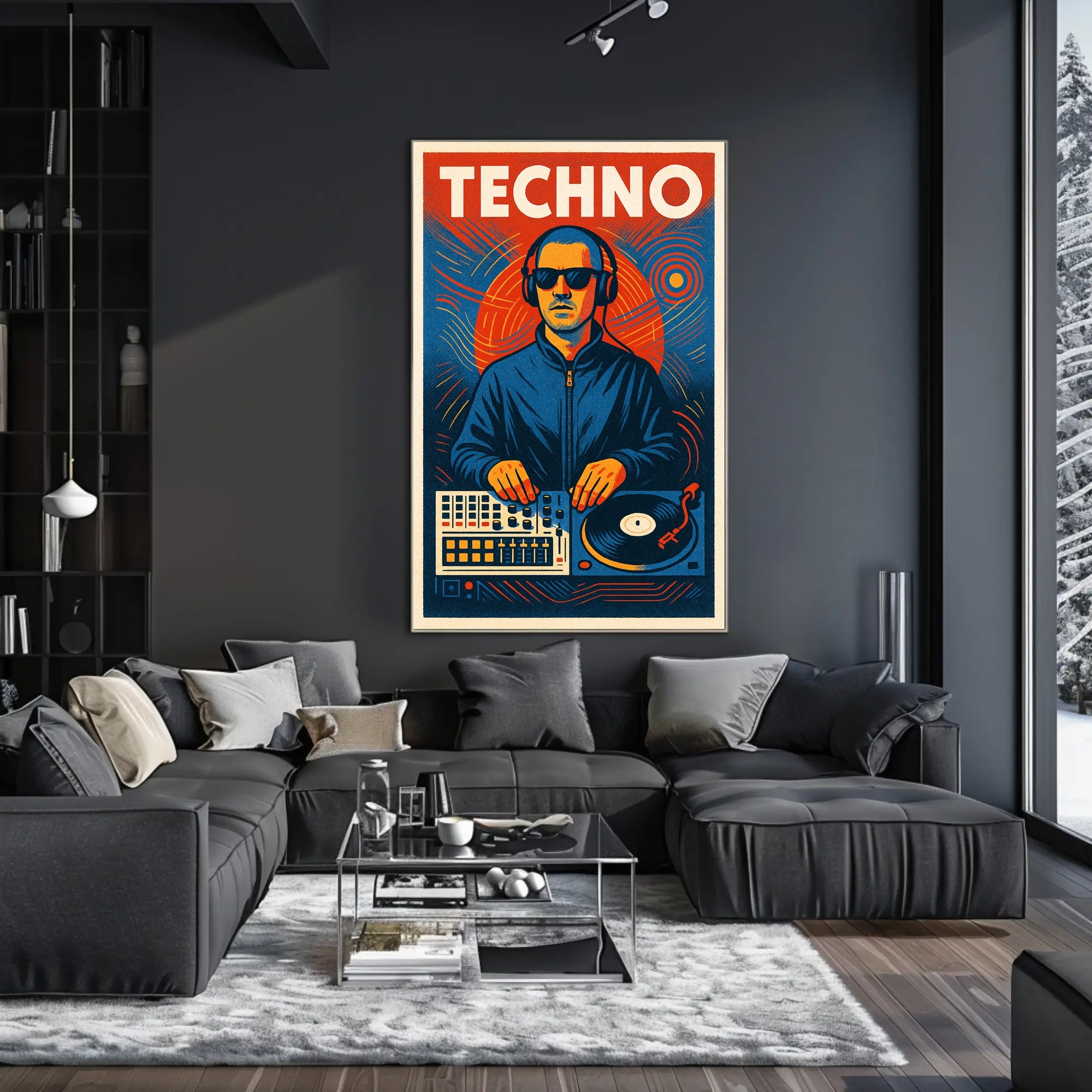 Techno Vibes Poster PosterGoat