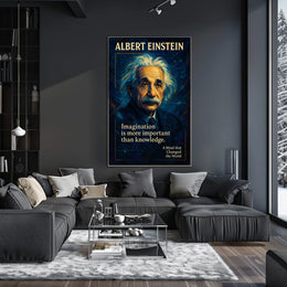 Albert Einstein Inspirational Quote Art Poster