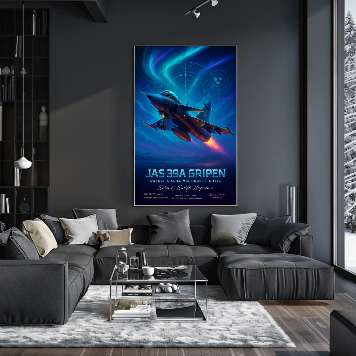 JAS 39A Gripen Swedens Agile Multirole Fighter Poster