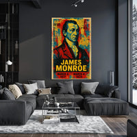 James Monroe 5th President of the United States Street Art Mashup Poster