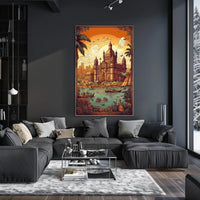 Majestic Sunset at the Gateway Poster