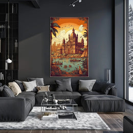 Majestic Sunset at the Gateway Poster