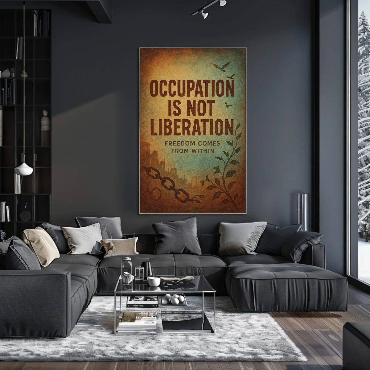 Liberation and Freedom Vintage Art Poster Print
