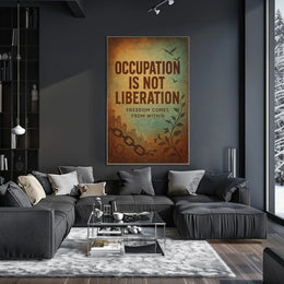 Liberation and Freedom Vintage Art Poster Print