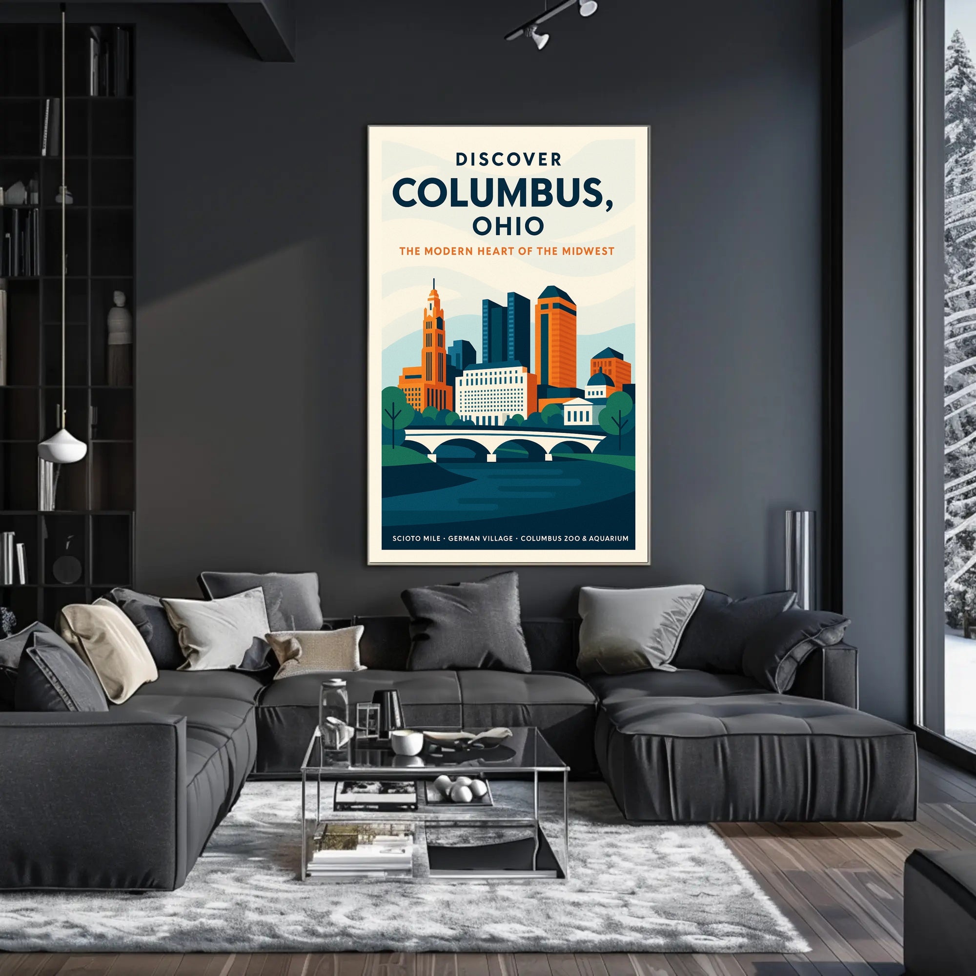 Discover Columbus, Ohio Poster PosterGoat