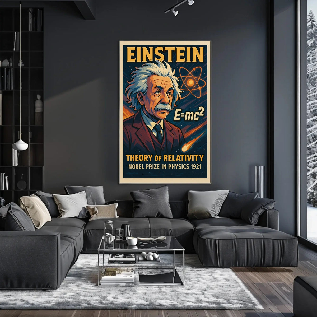 Albert Einstein Nobel Prize 1921 Vintage Physics Portrait Wall Art Inspiring Collectors Enthusiasts Poster
