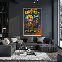 Albert Einstein Relativity Theory Vintage Science Wall Art Educational Decor Inspirational Poster