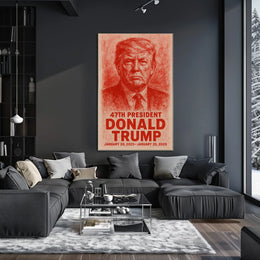 Trump Leadership Red Pop Art Patriotic Poster