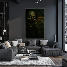 Eerie Carnival Clown Poster