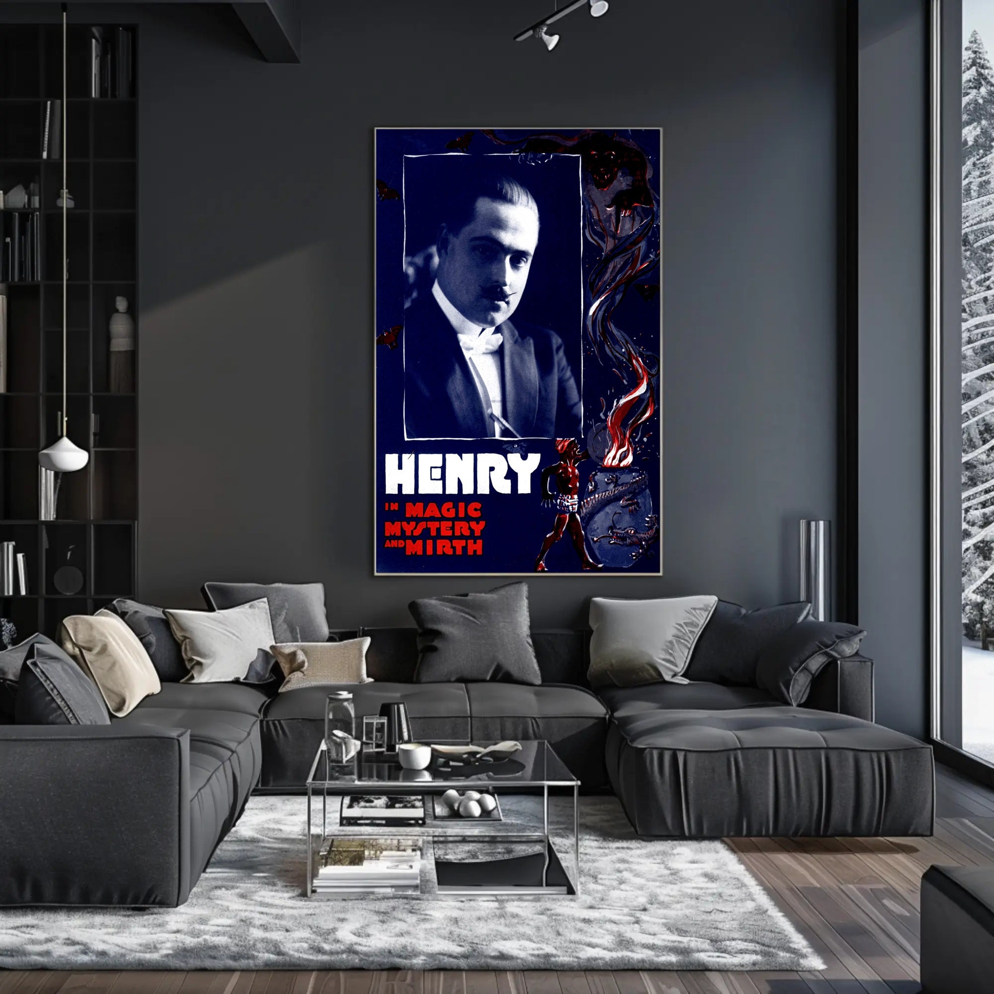 Henry's Mystical Magic Show Vintage Artistic Poster
