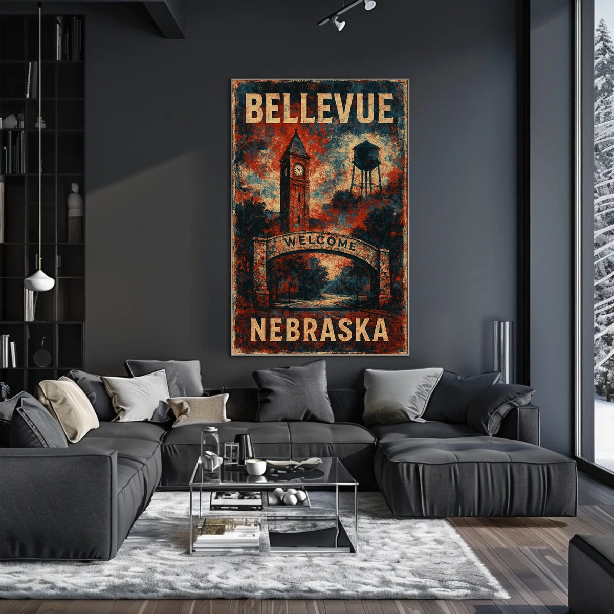 Bellevue Nebraska Scenic Travel Photography Realism Poster