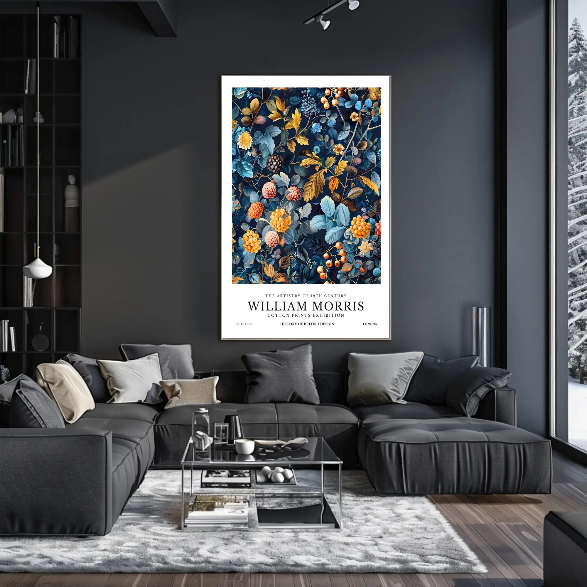 William Morris Cotton Prints Exhibition Poster