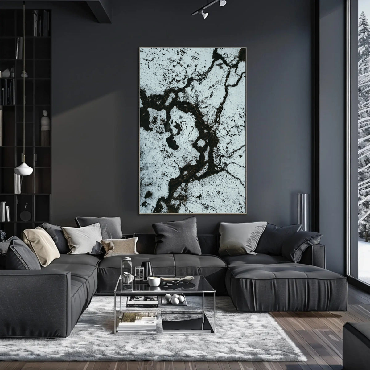 Abstract Winter Landscape Poster