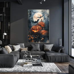 Halloween Moonlit Jack-O’-Lantern Scene Cultural or Heritage Poster