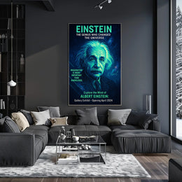 Albert Einstein Genius Exhibit Poster: Modern Art Print