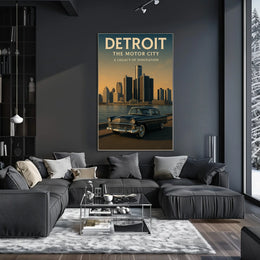 Detroit The Motor City Poster