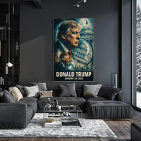 Donald Trump 47th President of the United States Double Exposure Poster