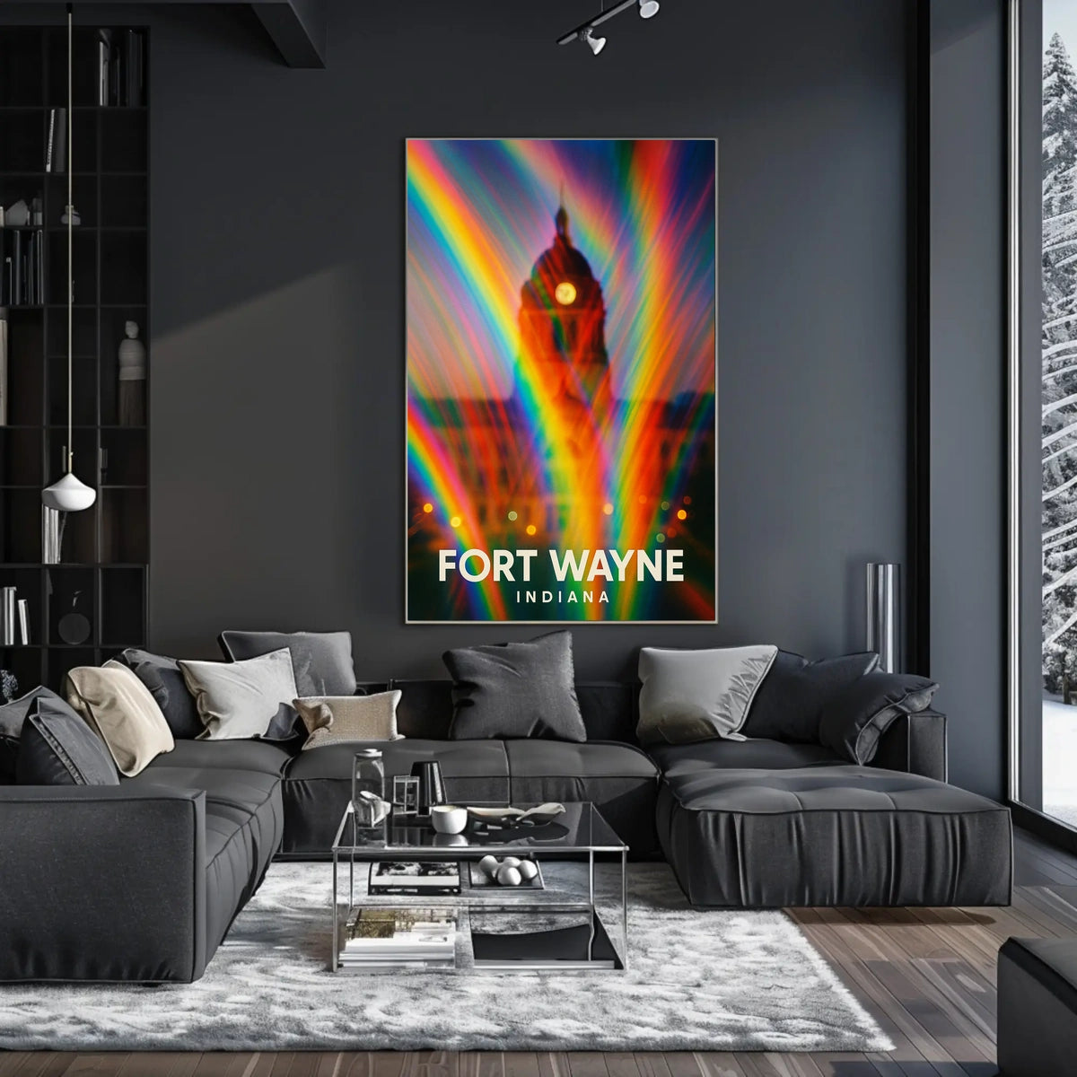 Fort Wayne Indiana Scenic Minimalist Wanderlust Poster