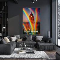 Fort Wayne Indiana Scenic Minimalist Wanderlust Poster