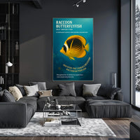 Raccoon Butterflyfish A Marine Aquarium Favorite Poster