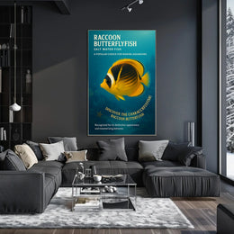 Raccoon Butterflyfish A Marine Aquarium Favorite Poster