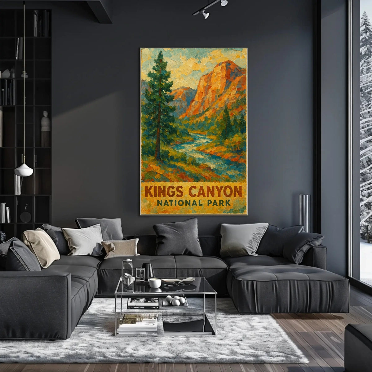 Kings Canyon National Park Scenic Realism Travelers Poster