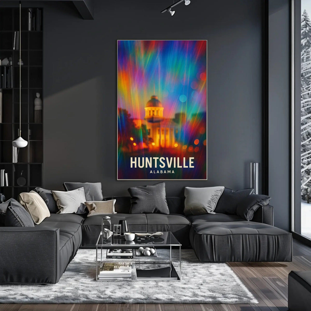 Huntsville Alabama Cityscape Wanderlust Minimalist Poster