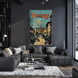 Vintage Florence Cityscape with Dome Travel Poster