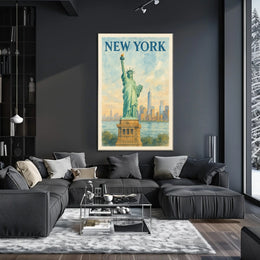 New York Iconic Landmarks Poster