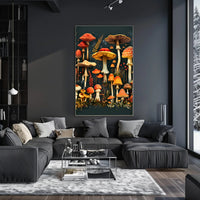 Enchanted Fungi Forest William Morris Art Poster