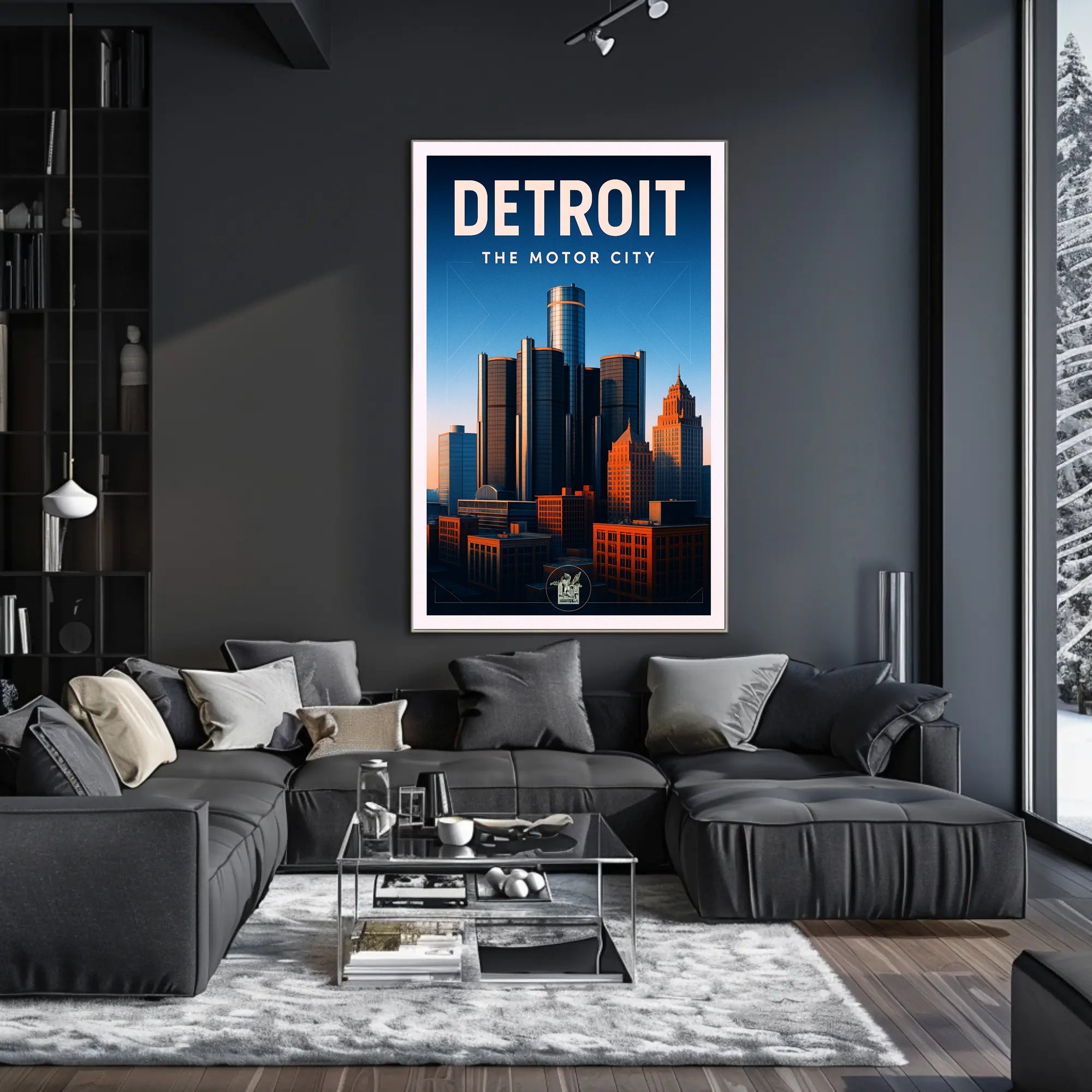 Detroit The Motor City Poster PosterGoat