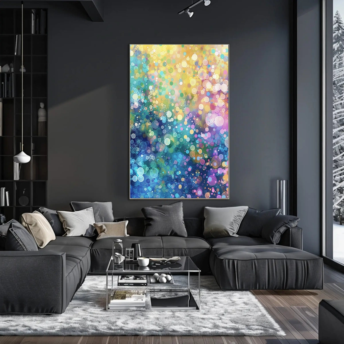 Colorful Bubble Abstraction Abstract Poster