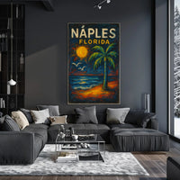 Naples Florida Poster Wall Art Coastal Beach Decor