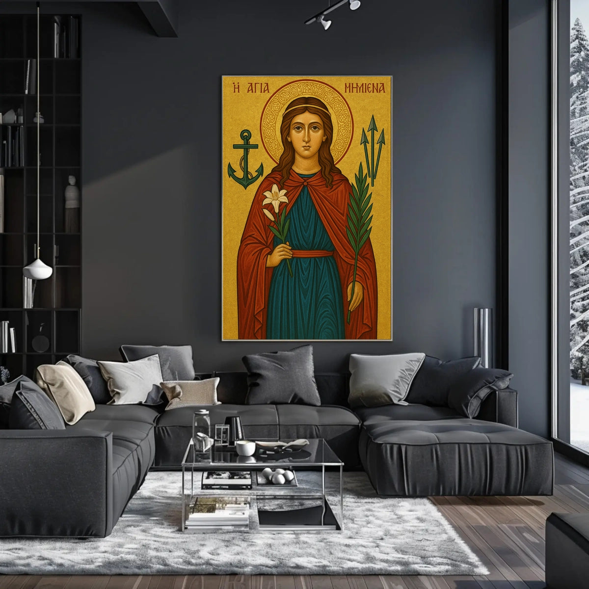 St. Philomena Byzantine Icon Traditional Style Poster