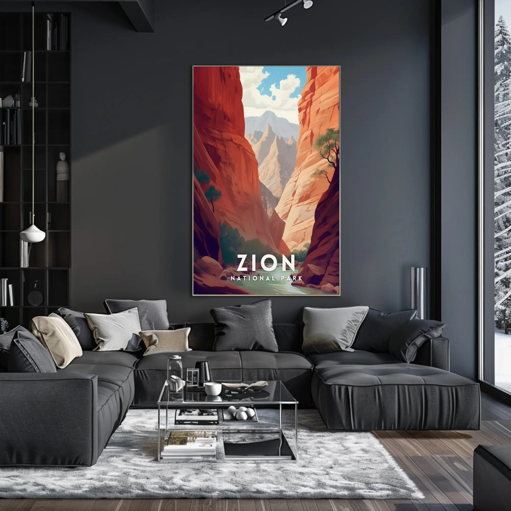 Zion National Park Scenic Travel Poster Print